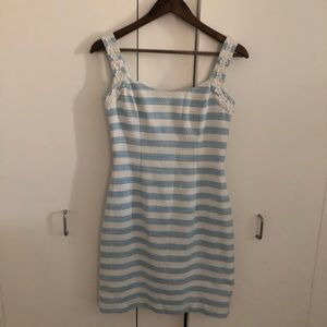 Lilly Pulitzer Nienie Blue Lurex Boucle Dress